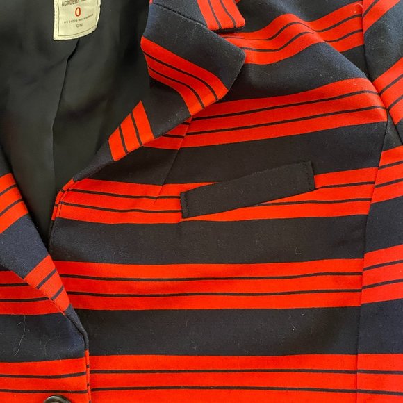Gap The Academy Blazer Striped Red and Blue - Picture 5 of 12